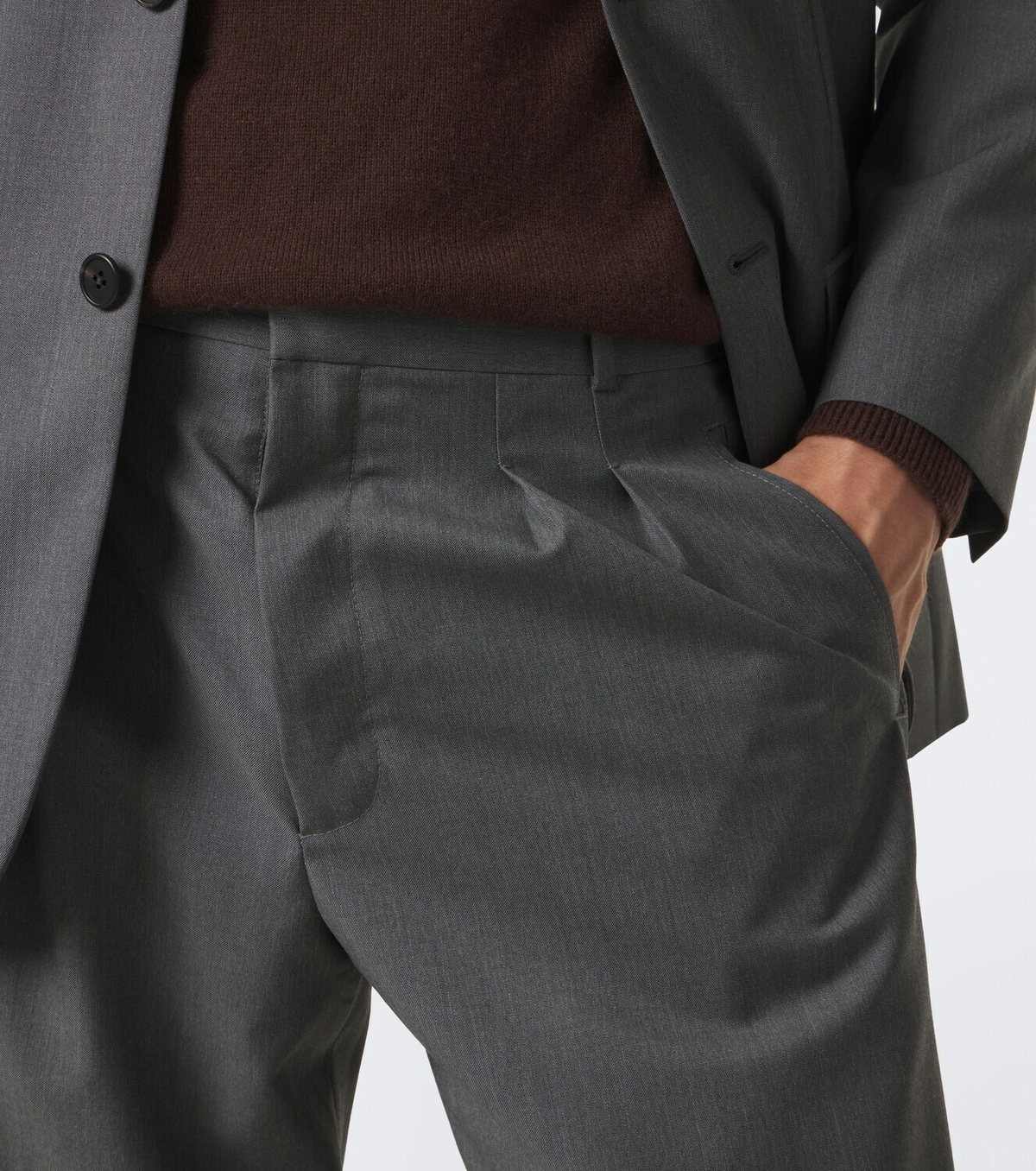 The Row Tavel virgin wool mouliné suit pants
