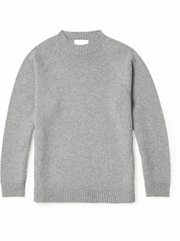 Photo: Lardini - Ribbed Cashmere Sweater - Gray