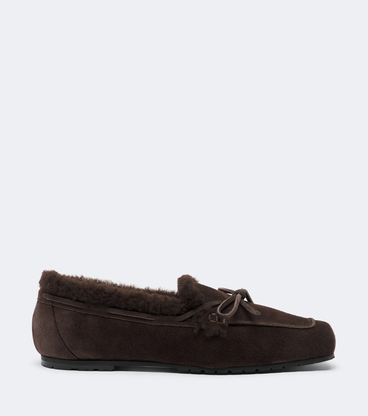 Aeyde Jasper shearling-lined suede boat shoes
