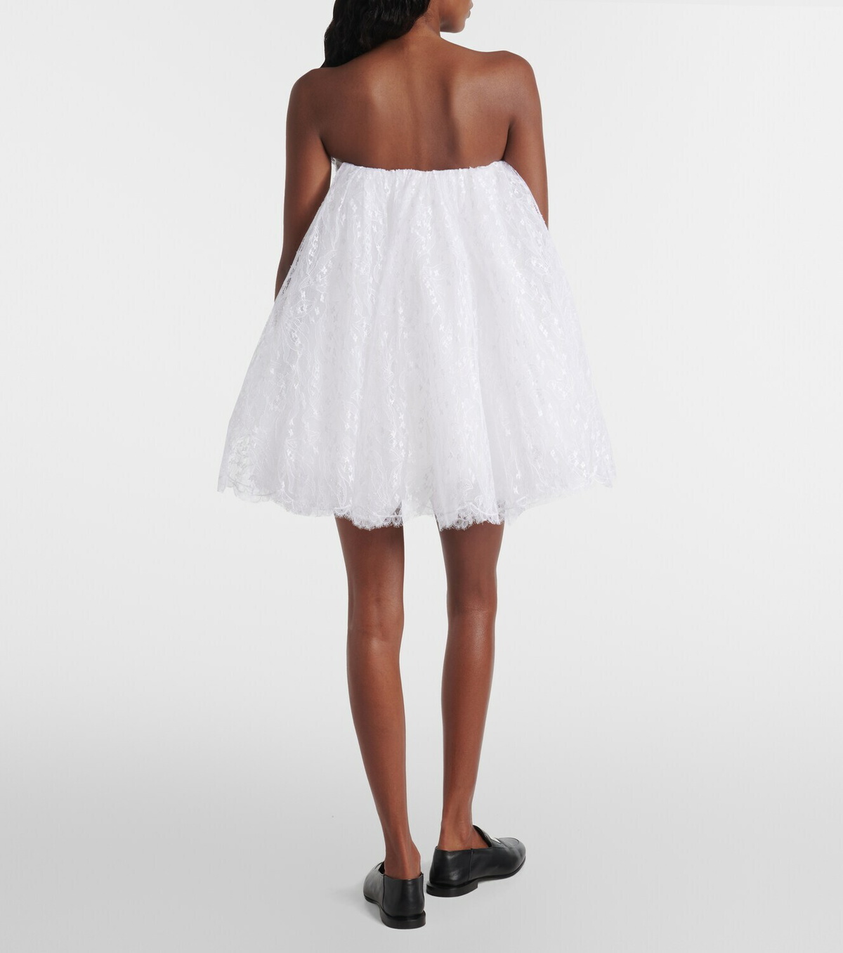 Givenchy Caped lace bustier dress