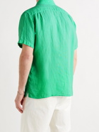 120% - Slim-Fit Linen Shirt - Green