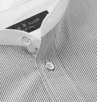 rag & bone - Grandad-Collar Striped Cotton Shirt - Gray