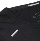 Nike Running - Rise 365 Logo-Print Dri-FIT T-Shirt - Black