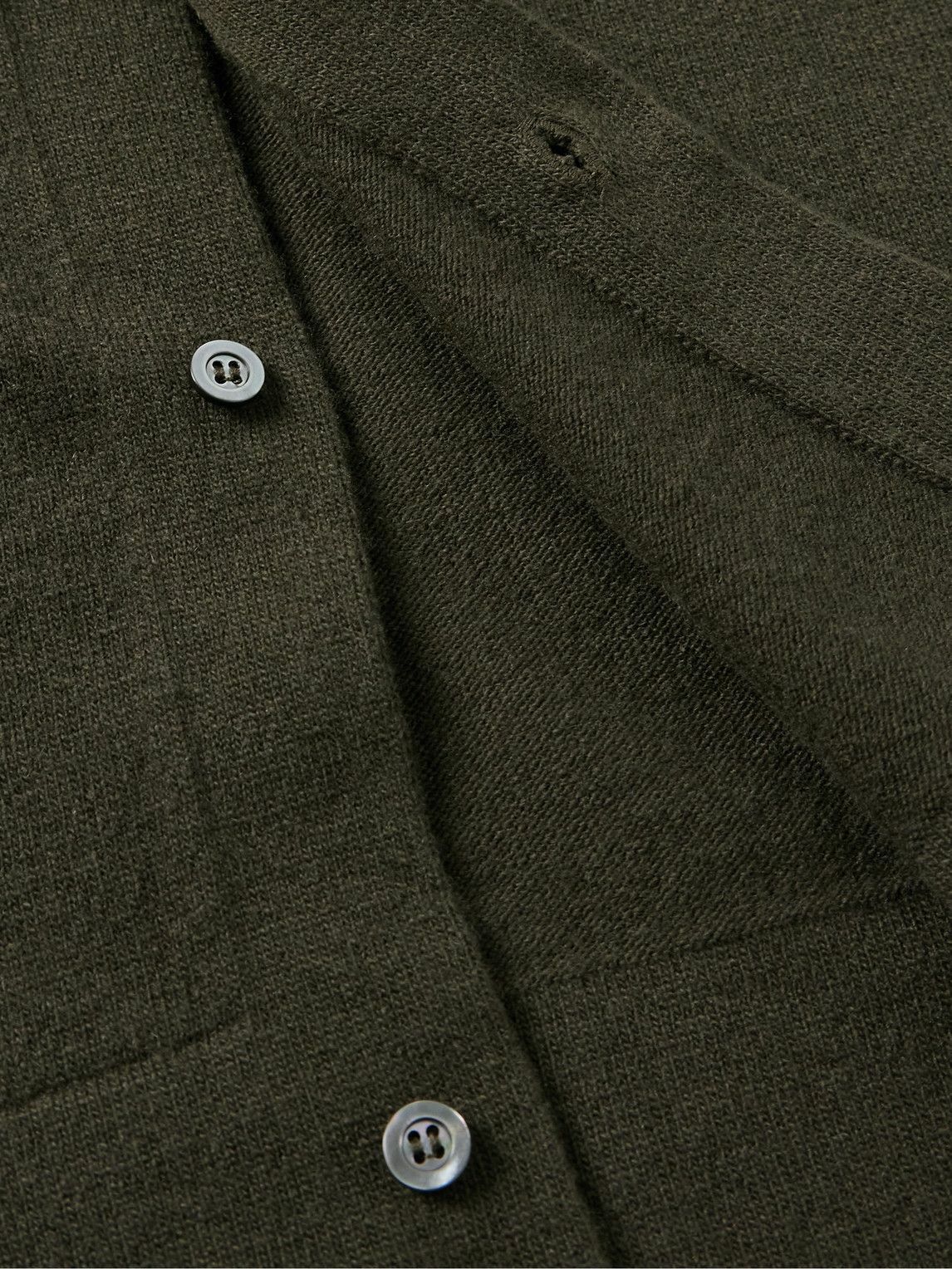 Officine Générale - Brent Virgin Wool Cardigan - Green