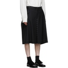 Maison Margiela Black Mohair Culotte Shorts