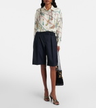 Versace Printed silk twill shirt