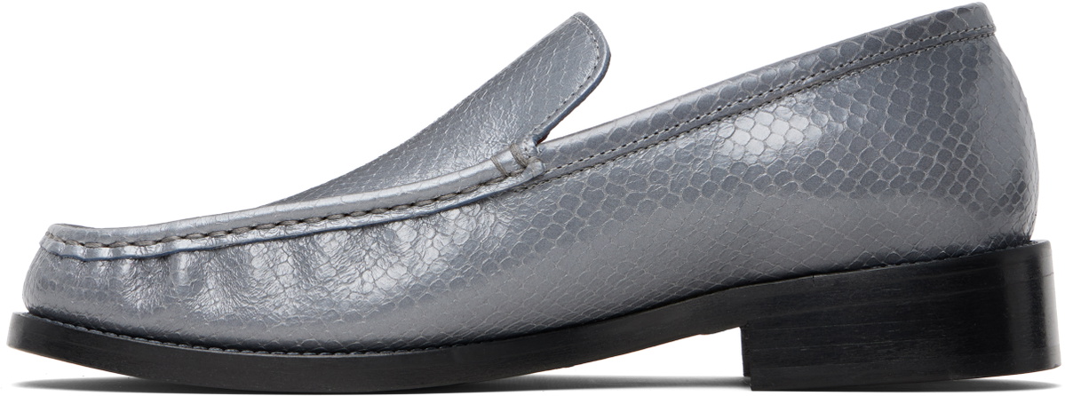 Acne Studios Gray Leather Loafers