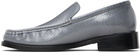 Acne Studios Gray Leather Loafers