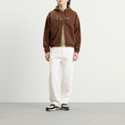 Dime Men's Classic Veins Zip Hoodie in Brown