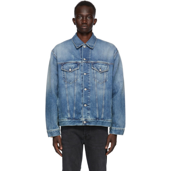 Photo: Acne Studios Blue Denim Oversized Distressed Jacket