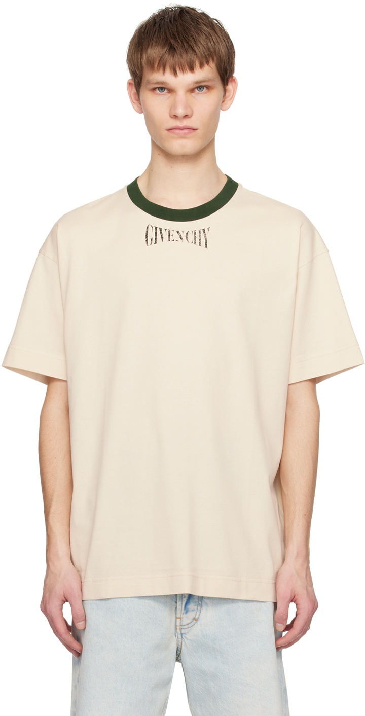Photo: Givenchy Beige Standard-Fit T-Shirt