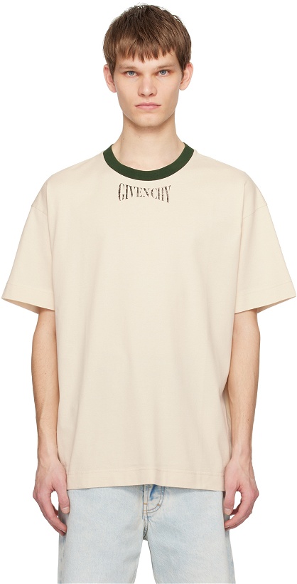 Photo: Givenchy Beige Standard-Fit T-Shirt