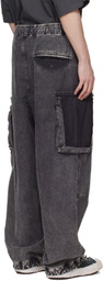 Maison MIHARA YASUHIRO Gray Cotton Satin Cargo Pants