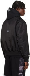 AAPE by A Bathing Ape Black Padded Bomber Jacket