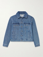 LOEWE - Anagram Embroidered Denim Jacket - Blue
