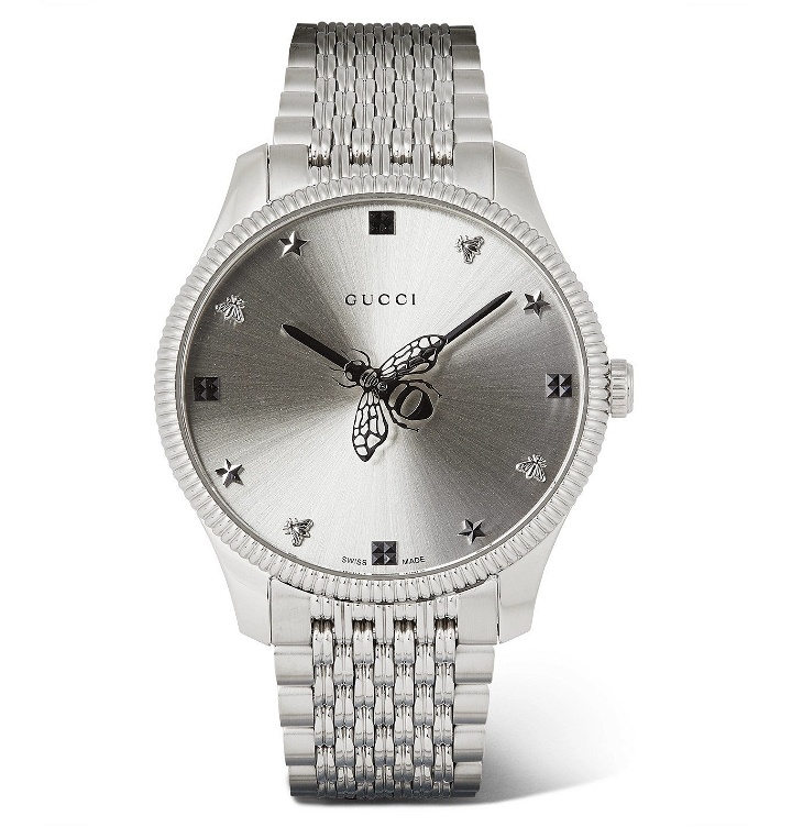 Photo: Gucci - G-Timeless 36mm Stainless Steel Watch - Silver