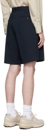 YLÈVE Navy Pleated Shorts