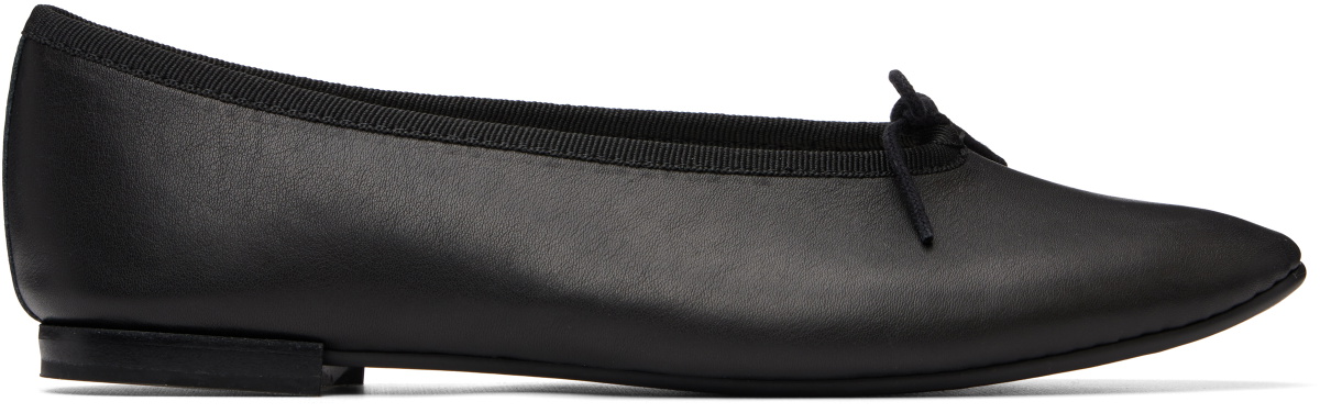 Repetto Black Lilouh Almond-Toe Ballerina Flats