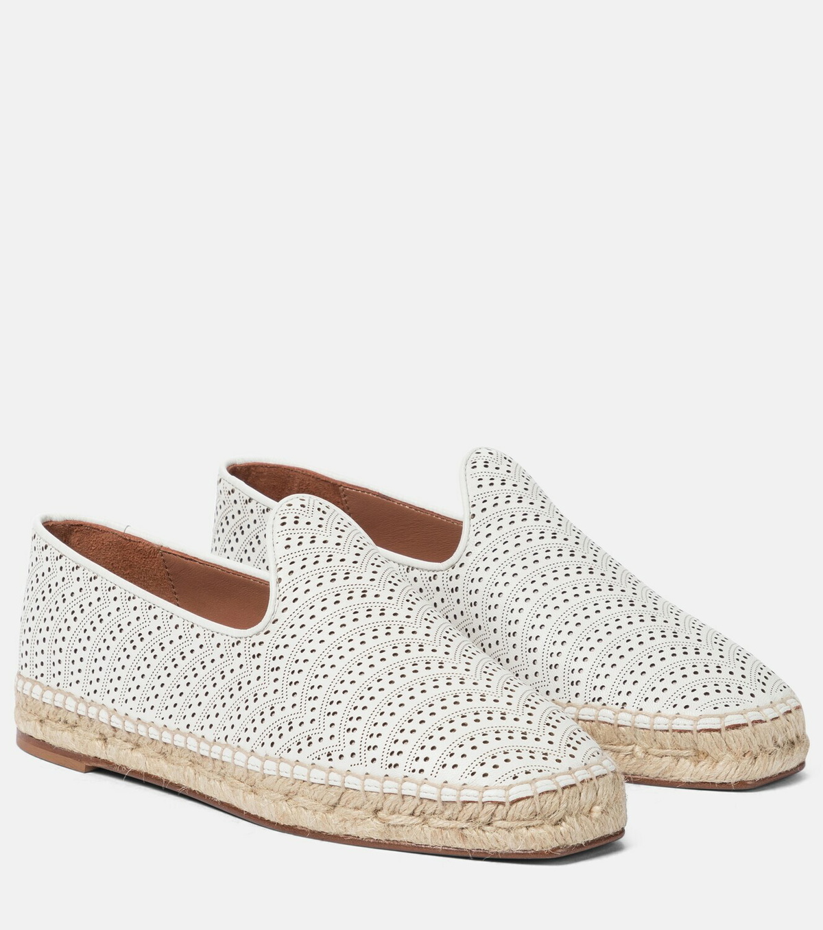 Alaïa Laser-cut leather espadrilles