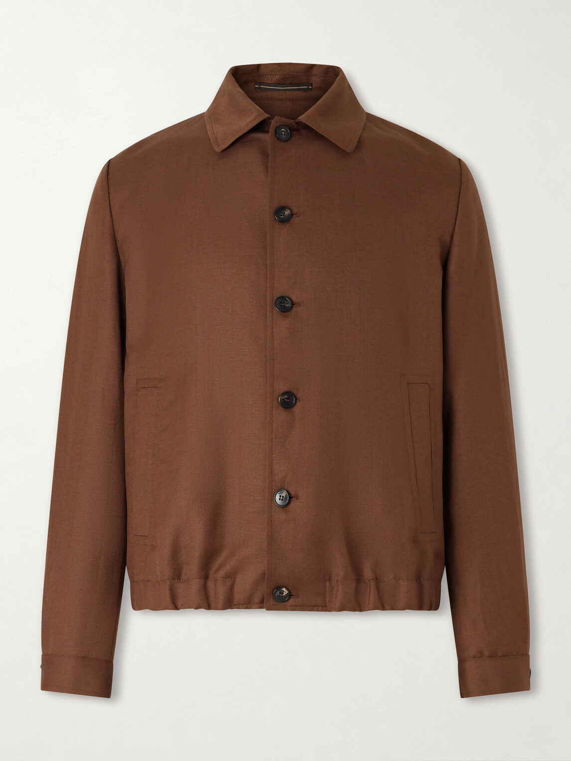 Slowear - Wool and Linen-Blend Bomber - Brown