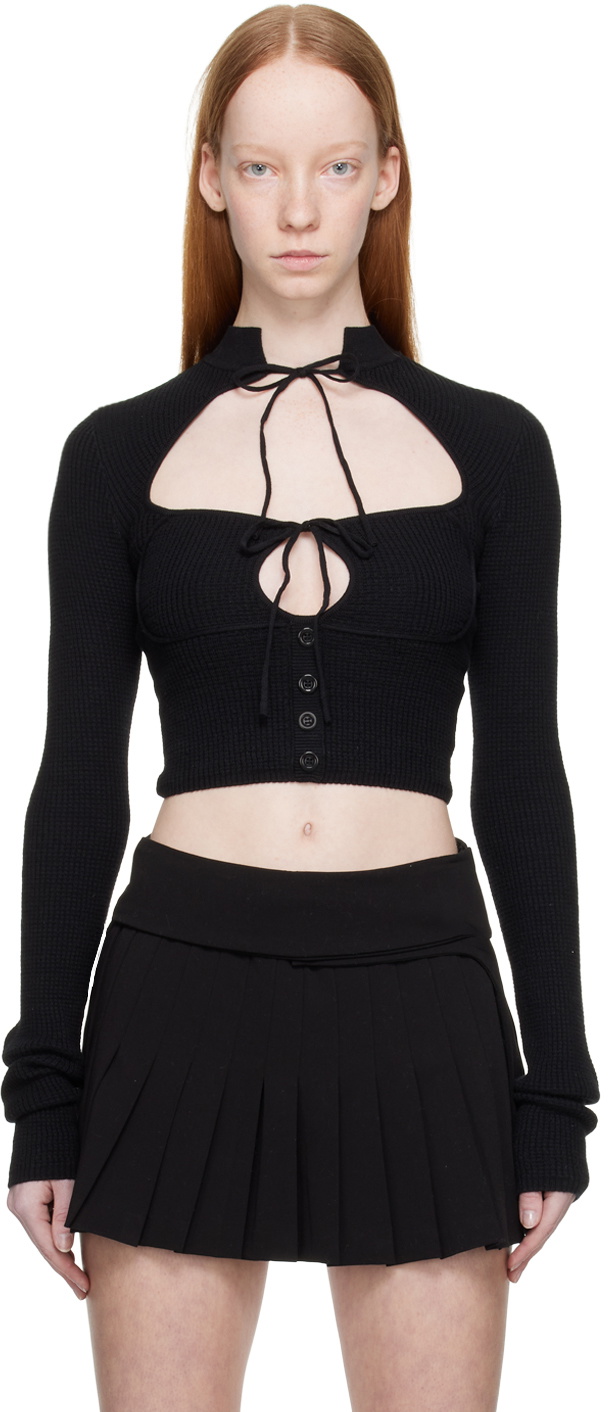 GUIZIO SSENSE Exclusive Black Long Sleeve T-Shirt
