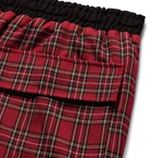 Rhude - Checked Cotton Drawstring Shorts - Men - Red