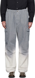 FORMA Blue Bleached Striped Cargo Pants