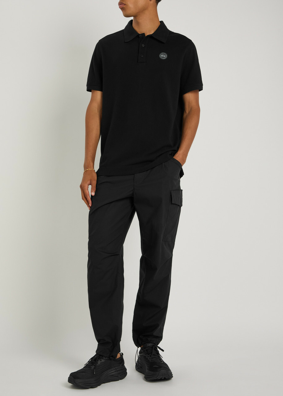Canada Goose Beckley Logo Piqué Cotton Polo Shirt Black