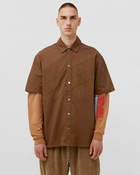 Bstn Brand Workwear Warm Up Shortsleeve Shirt Brown - Mens - Shirts & Blouses/Shortsleeves