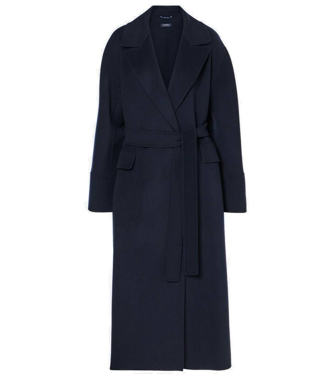 【送料 関税込】’S Max Mara Galles checked wrap coat Galles checked wool-blend wrap coat in grey - S Max Mara