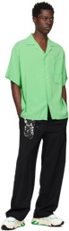 MSGM Green Fluid Shirt