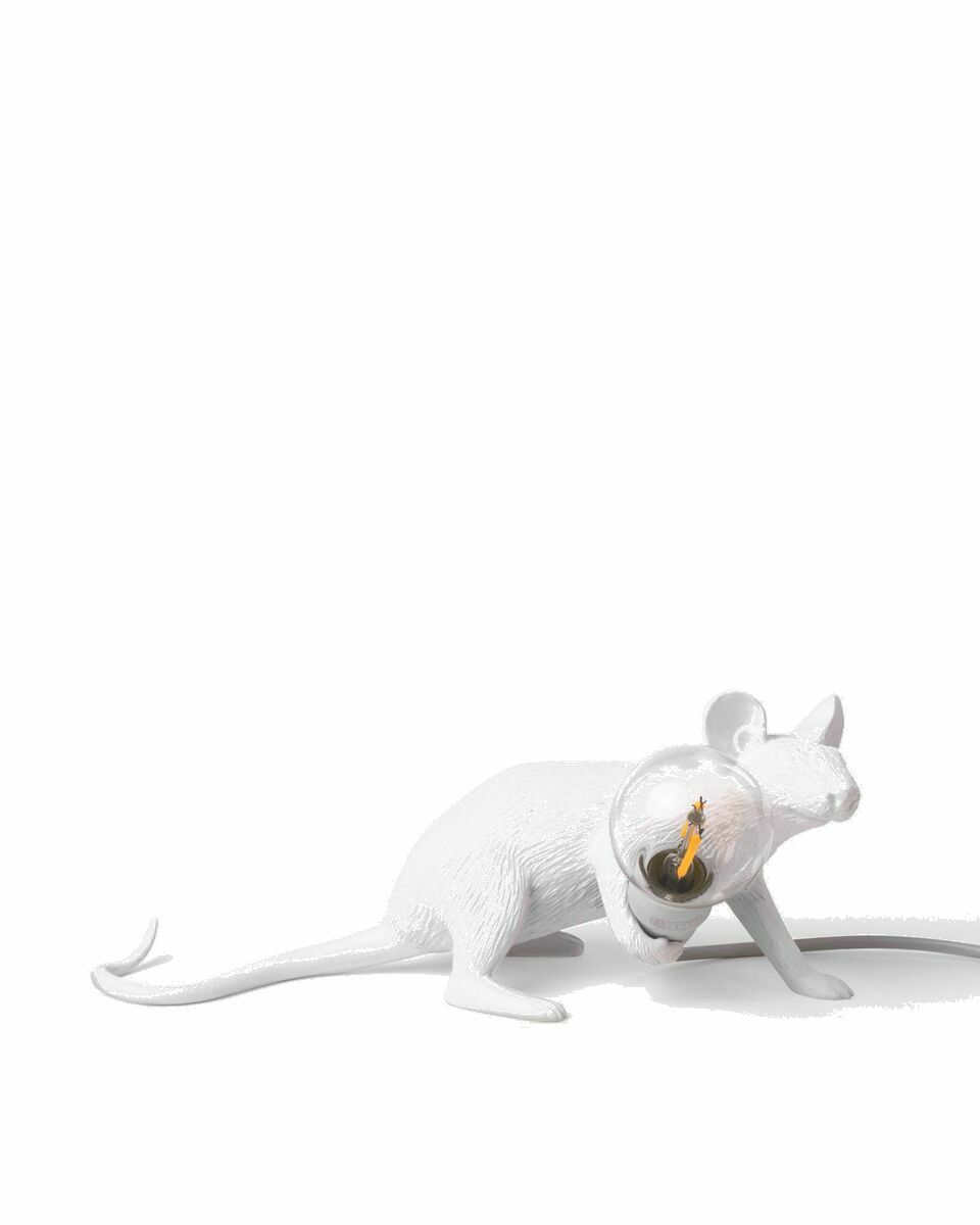 Photo: Seletti Mouse Lamp#3 Lop Resin Lamp   Lie Down Usb   Eu Plug White - Mens - Lighting