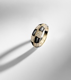 Yvonne Léon Alliance Damier 9kt gold ring with diamonds and onyx