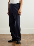 Loro Piana - Breia Tapered Wool and Cashmere-Blend Trousers - Blue