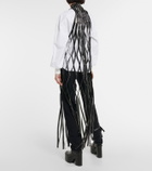 Noir Kei Ninomiya - Faux leather cutout maxi dress