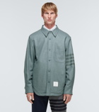Thom Browne - 4-Bar wool-blend flannel shirt jacket