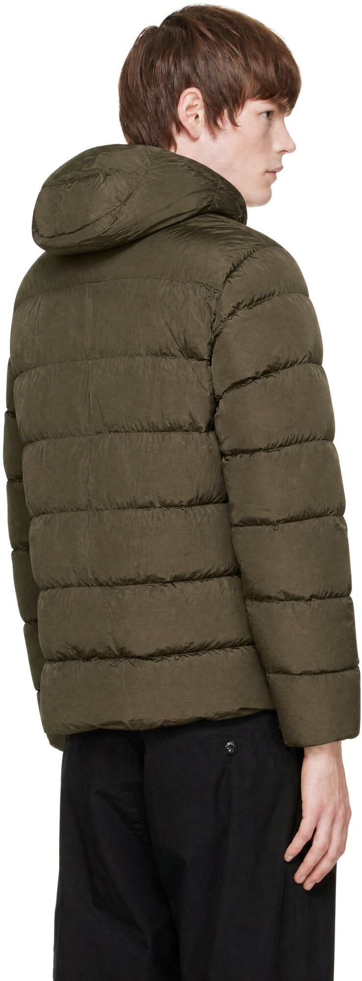 C.P. Company Khaki Chrome-R Goggle Down Jacket