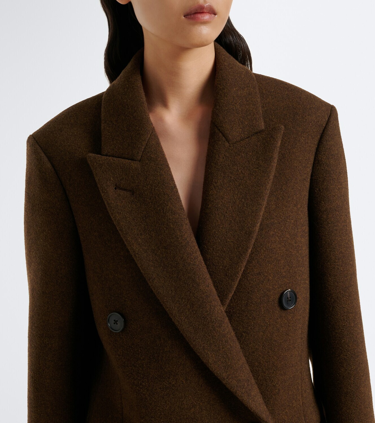 The Row Bamira double-breasted virgin wool coat