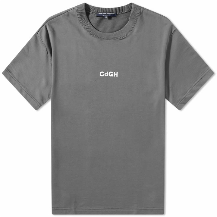 Photo: Comme des Garçons Homme Logo T-Shirt in Charcoal Grey