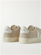 Veja - Campo Leather-Trimmed Nubuck Sneakers - Gray