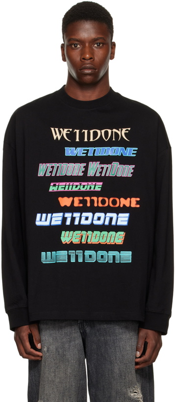 Photo: We11done Black Multi Long Sleeve T-Shirt