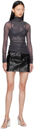 LVIR Grey Sheer Turtleneck