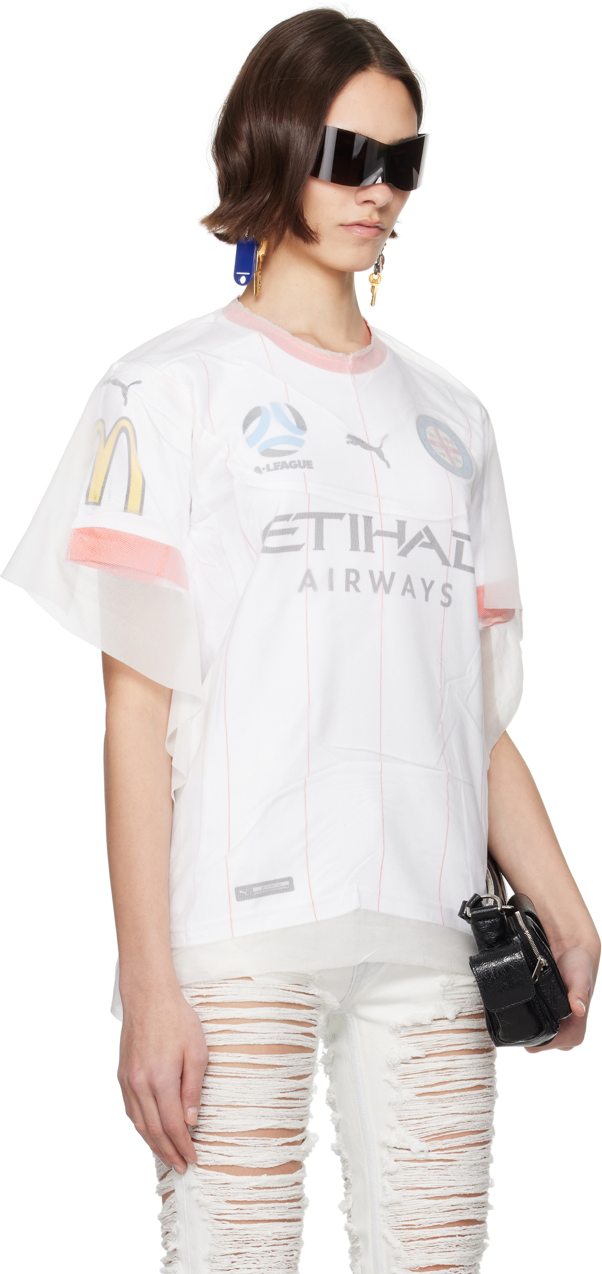 Prototypes White Fused Football Tricot T-shirt