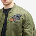 Maharishi Men's Duality Panther MA1 Flight Jacket in Olive