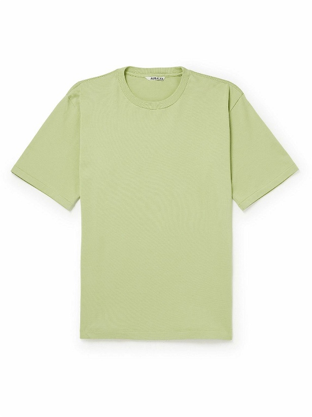 Photo: Auralee - Luster Plaiting Pima Cotton-Jersey T-Shirt - Green