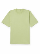 Auralee - Luster Plaiting Pima Cotton-Jersey T-Shirt - Green