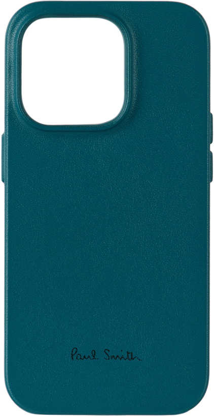 Photo: Paul Smith Blue Native Union Edition Leather MagSafe iPhone 14 Pro Case