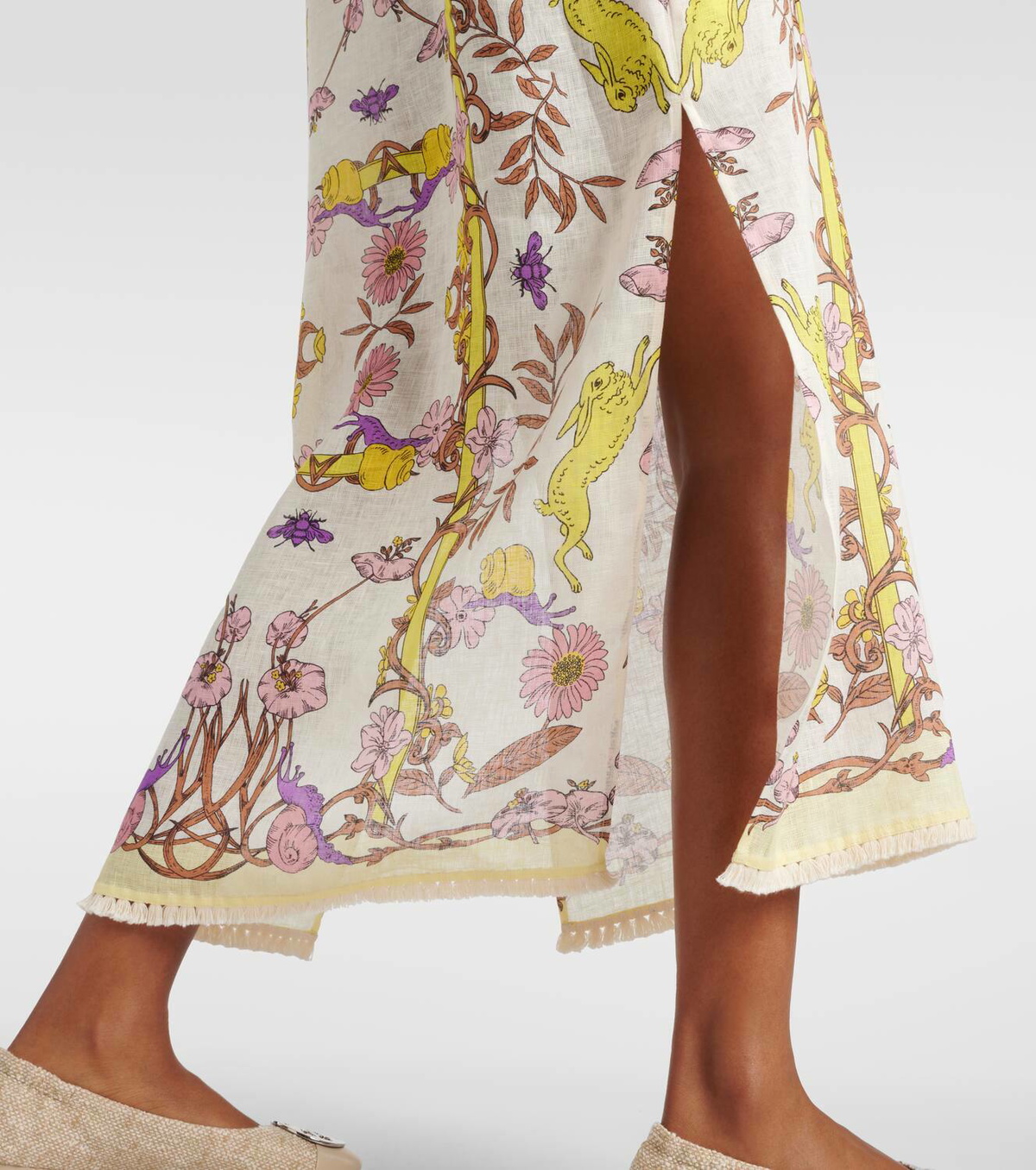 Tory Burch Printed linen gauze kaftan Tory Burch