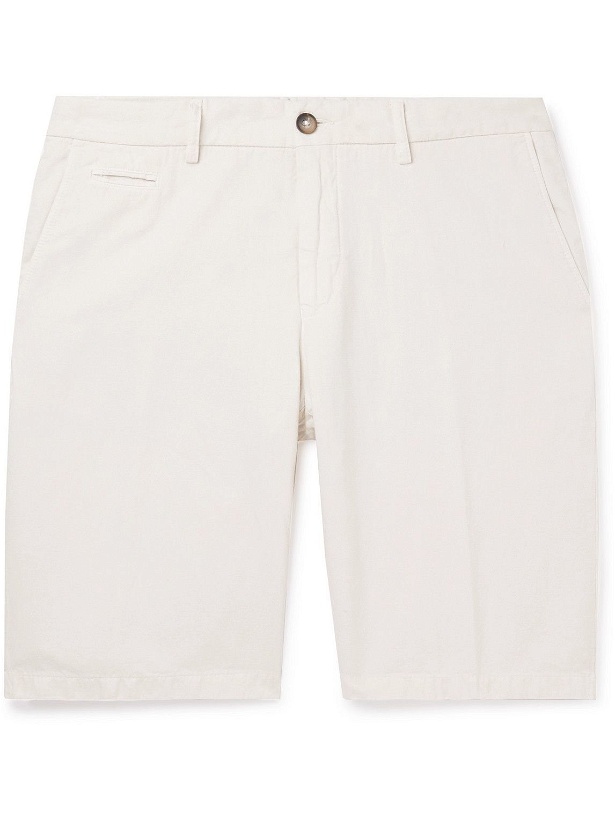 Photo: Altea - Straight-Leg Cotton, Linen and Lyocell-Blend Bermuda Shorts - White