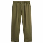 Universal Works Men's Twill Pleated Track Pant in Light Olive